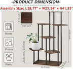 AZERPIAN 7 Tier Tall Plant Stand Indoor Corner Tiered Shelf Metal MDF Board - Image 4