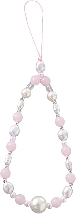 Beaded Phone Charm Lanyard Strap Girly Style Fixed Beads Pearl Lanyards by Staqlo