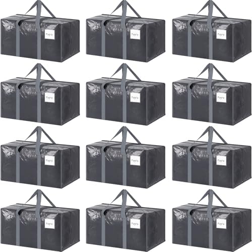 12 Pack Extra Heavy Duty Large Moving Bags by Fygrip