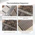 Interlocking Deck Tiles Outdoor Waterproof, Composite Patio Flooring - Image 5