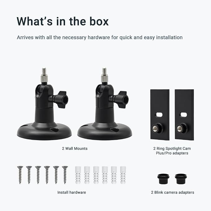 Holicfun 360° Adjustable Indoor/Outdoor Security Camera Wall Mount - Image 5