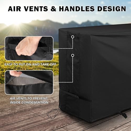 Patio High Top Dining Set Cover, Outdoor Bar Height Table and Chairs Cover - Image 4