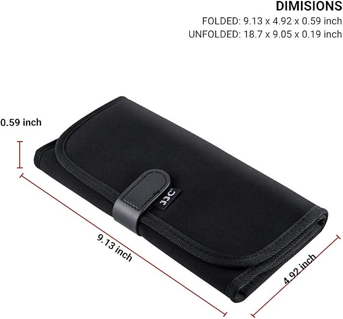 JJC 8 Pockets Lens Filter Case for Circular or Square Filters, Folding Filter - Image 5