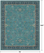 Boho 8x10 Large Teal Green Rugs - Image 2