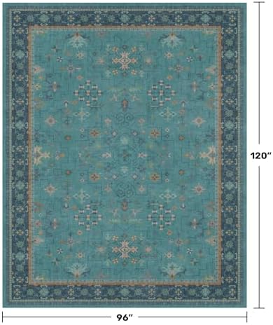 Boho 8x10 Large Teal Green Rugs - Image 2