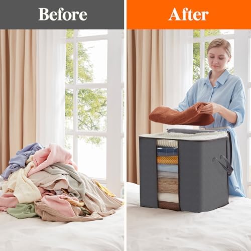 Lifewit 6 Pack 100L Clothes Storage Bins - Image 5