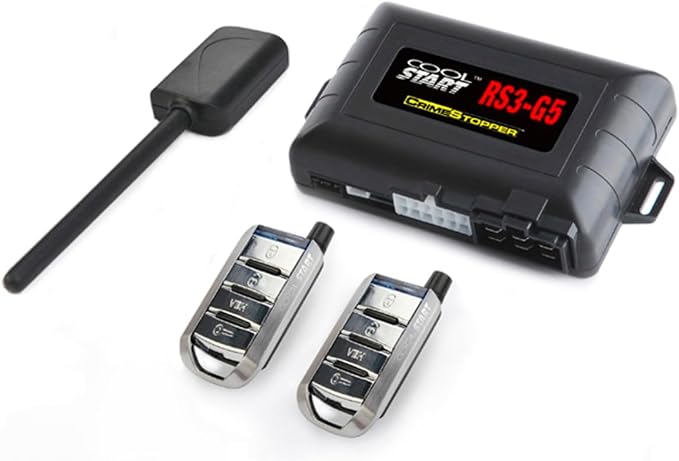 CrimeStopper RS3-G5 Cool-Start 1-Way 4-Button Remote-Start & Keyless-Entry by Crimestopper