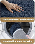Color&Geometry Oval Blue Bathroom Rugs 36x24, Extra Soft Absorbent Microfiber - Image 7