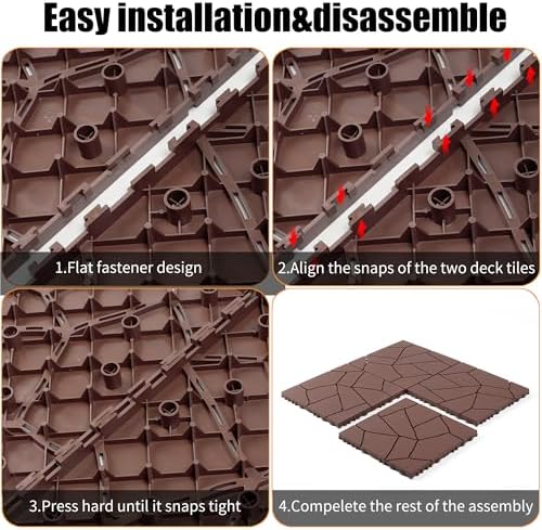 Patio Deck Tiles, Interlocking Deck Tiles, PP Outdoor Floor Tiles, Decking Tiles - Image 5