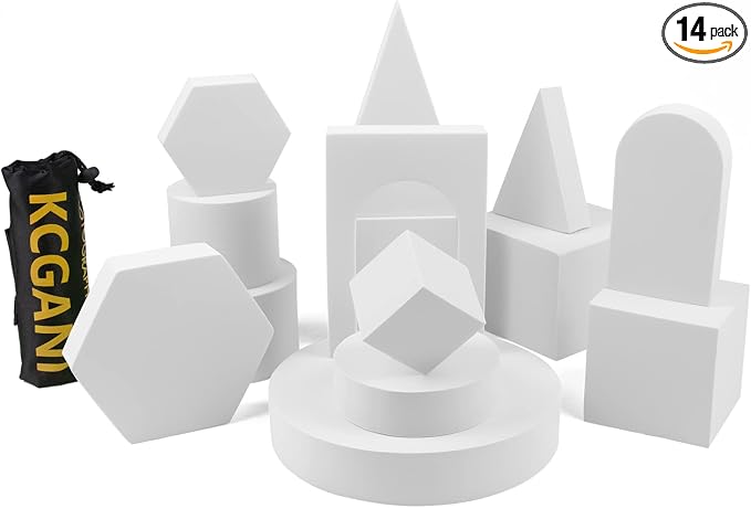 14pcs Photography Background Props, Geometric Cube Photo Props Set, Stereo Hard by KCGANI