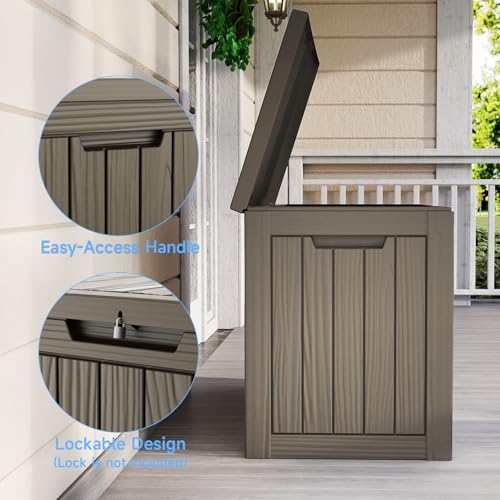 55 Gallon Outdoor Storage Box Waterproof, UV Resistant Resin Deck Box - Image 4