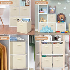 STORAGE MANIAC Storage Cubes, 13 Inch 4 Pack Collapsible Fabric Shelf Bins - Image 5