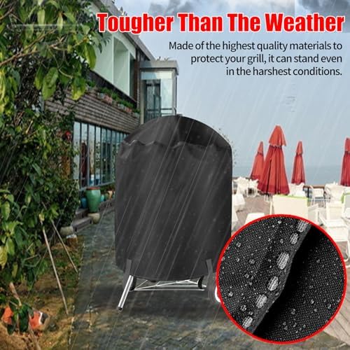 Grill Cover, 22 inch BBQ Gas Grill Cover Waterproof Weather Resistant, UV and - Image 5