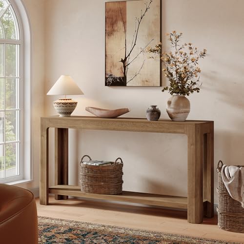 Tribesigns 63 Inch Entryway Console Table, 2-Tier Farmhouse Narrow Sofa Table - Image 4