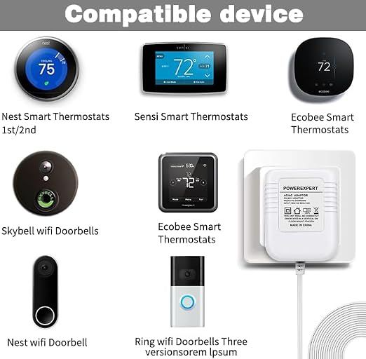 24V Transformer C Wire Adapter for All Versions of Ring Doorbell, Eufy E340 - Image 2