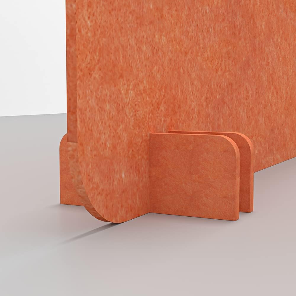 Freestanding Acoustic Desk Divider with Mount | Eco-Friendly Privacy Screen Panel | Noise Reducing Desk Partition | Tackboard Option & Easy to Install | Made from Recycled Plastic |White - 18" X 71"