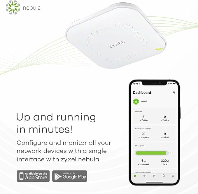 Zyxel WiFi 6 Wireless Access Point AX1800 | PoE+ / AC Powered | Dual Radio | - Image 5