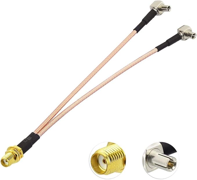 Bingfu 4G LTE Antenna Adapter Splitter SMA Female to Dual TS9 Connector Coaxial - Image 6
