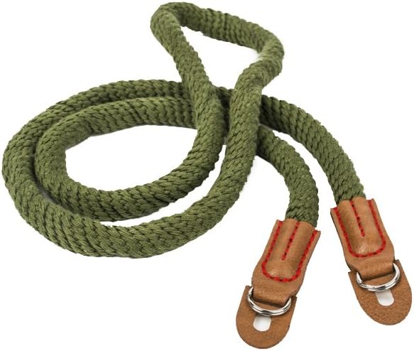 Vintage Handmade Cotton Leather Camera Neck Strap - Image 6