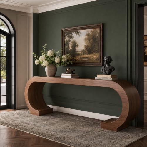 Tribesigns 79" Extra Long Console Table, Arched Entryway Table - Image 7