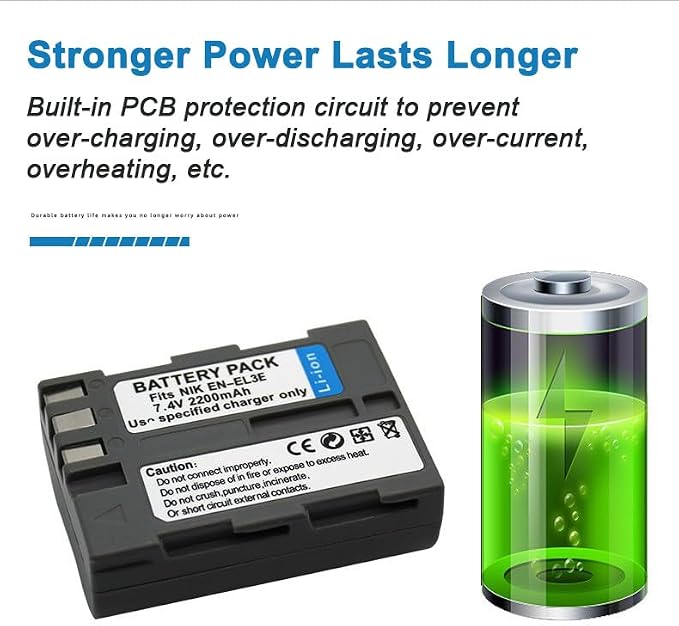 EN-EL3E Camera Battery Multifunctional Charger Set Compatible - Image 6