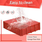 Barydat 72 Pcs 12x12 Garage Floor Tiles Interlocking Drainage - Image 3