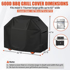 iCOVER Grill Cover 82 inch, BBQ Grill Cover - Image 2