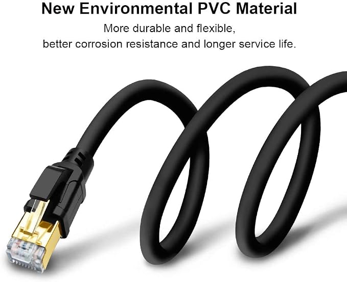 Yauhody CAT8 Ethernet Cable 3FT, High Speed 40Gbps 2000MHz Internet Network LAN - Image 6