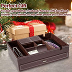 Baoyun Valet Tray for Men, 2 Layers Nightstand Organizers for Men and Women - Image 2
