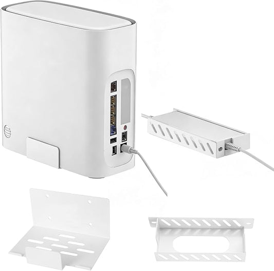 Metal Wall Mount for AT&T Fiber BGW320+Power Bricks Mount Holder Kit, Designed by JinLunar