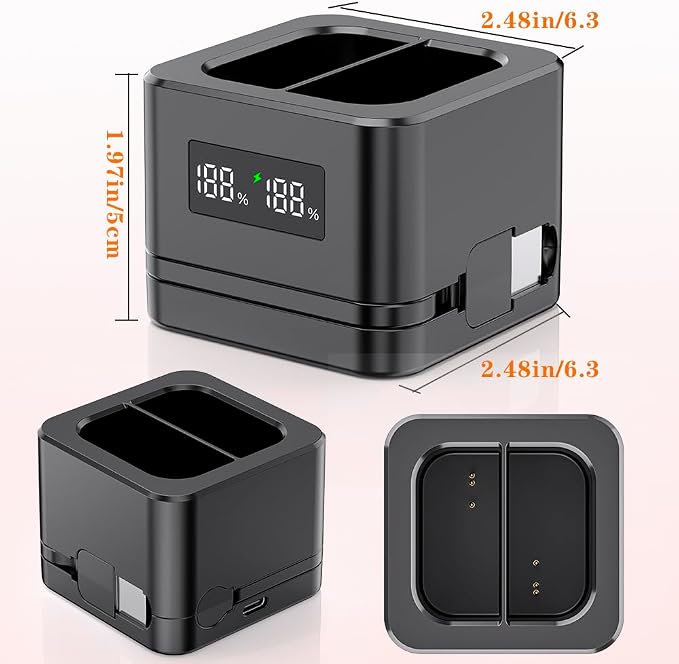 2 Pack Upgraded, Batteries Charger, A Charger Compatible - Image 3