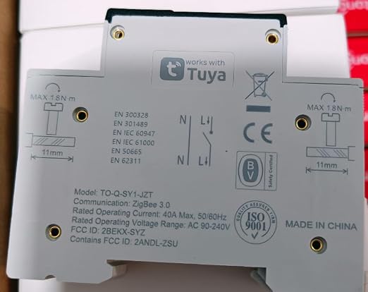 TONGOU ZigBee DIY Smart Switch 40A| DIN Rail Switch| 1P+N 90-240VAC| Real-time - Image 9