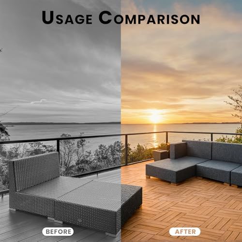 10pcs Golden Select Composite or Rubber Interlocking Deck Tiles -12" UV - Image 5