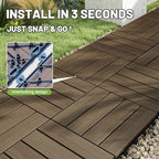Interlocking Deck Tiles Outdoor Waterproof, Composite Patio Flooring - Image 2