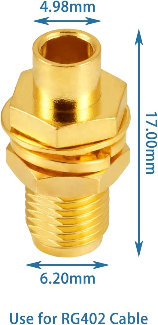 10 PCS SMA Connectors SMA Female Bulkhead Solder Connector - Image 7
