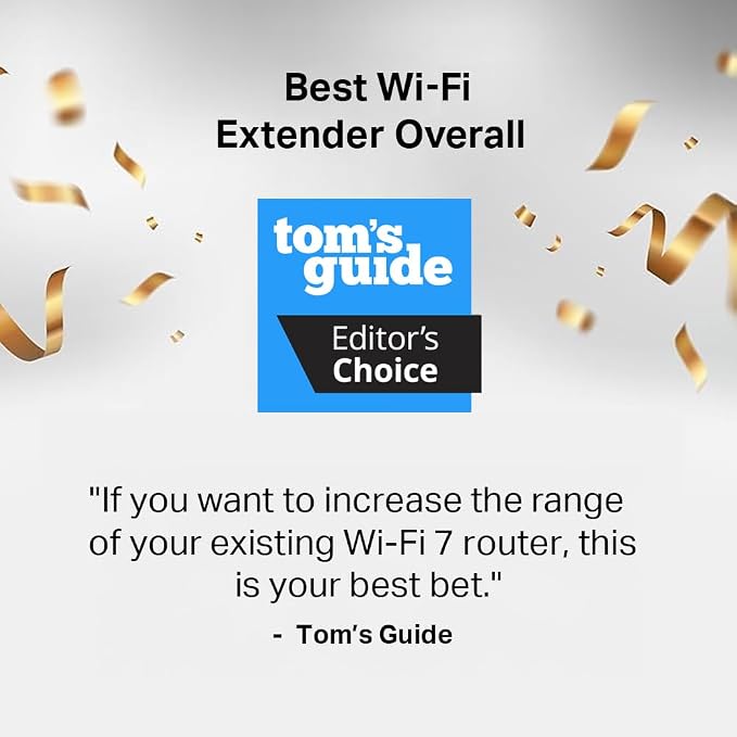 TP-Link BE10000 Wi-Fi 7 Range Extender RE653BE | 10 Gbps Tri-Band Wireless - Image 2