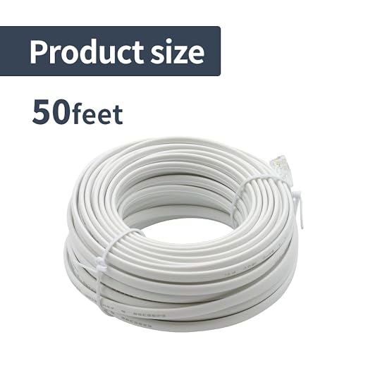 Phone Cable 50 Feet Long Telephone Line Cord - Image 7