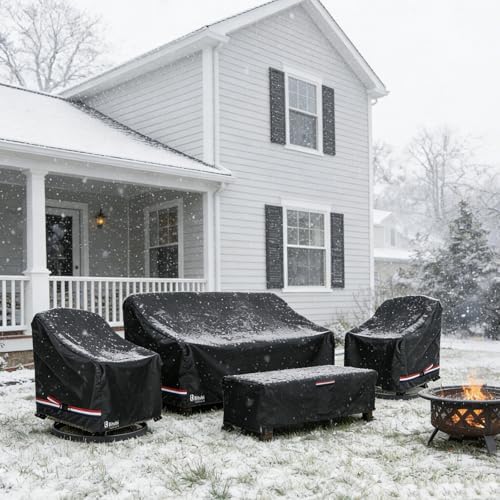 Bitubi Outdoor Waterproof Patio Furniture Covers 4-Piece Set - Image 6