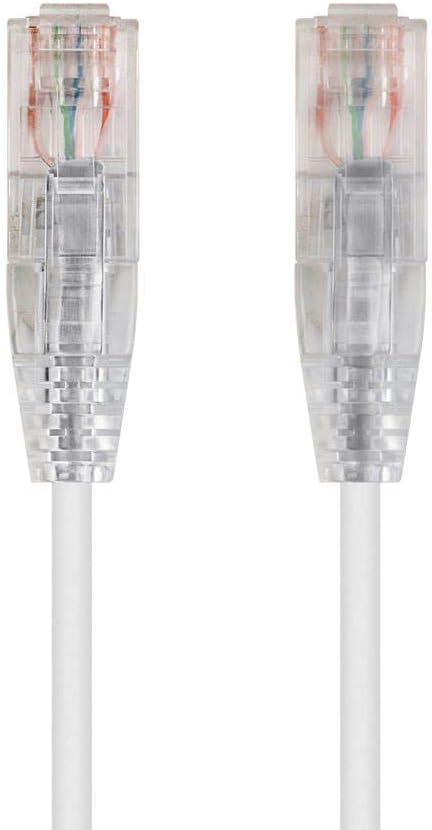 Monoprice Cat6 2ft White Component Level Patch Cable UTP 28AWG 550MHz Pure Bare by Monoprice