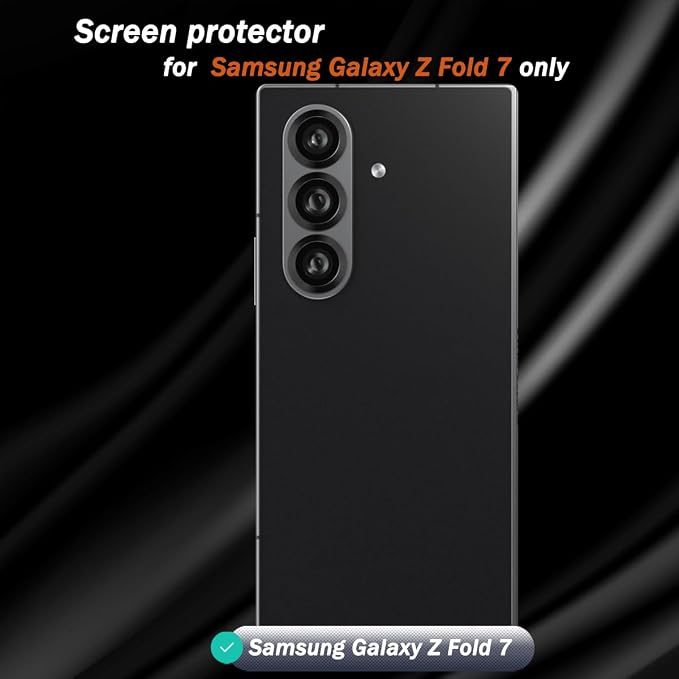 Compatible with Samsung Galaxy Z Fold 7 Back screen protector Tempered Glass 2 - Image 2
