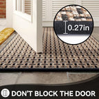 YDKGL Front Door Mat Indoor Non Slip Entry Mat Extra Large Black 36"x60" - Image 4