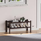 ROMGUAR CRAFT 2 Tier Bamboo Shoe Rack - Image 3