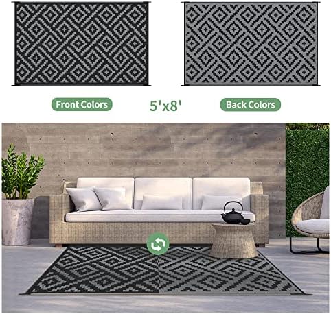 GENIMO Outdoor Rug, Waterproof Plastic Rugs - Image 2