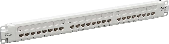 Tripp Lite Series 24-Port Patch Panel 1U Rack Mount, Cat6 RJ45 Ethernet by TrippLite