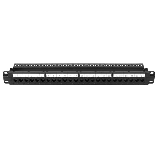 24-Port Cat6 Patch Panel - 10G Ready Rack-Mountable 1U Network Panel - Image 3
