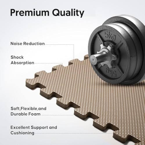 36 Pack 144 sqft Home Gym Mat, Puzzle Exercise Mat, EVA Interlocking Foam Floor - Image 4