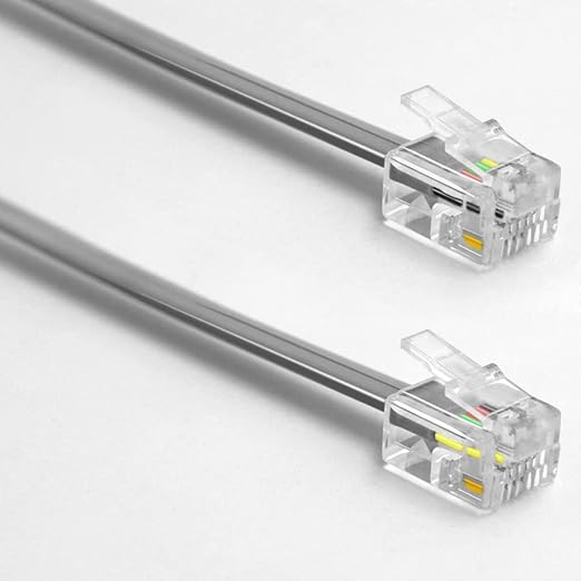 NECABLES 3Pack Short Telephone Cord Kit 3, 8 Inch Phone Cable Wall Phone Cord - Image 4