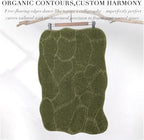 BSICPRO Large Bathroom Rugs, 24X36 Scalloped Bath Mats, Olive Green - Image 6