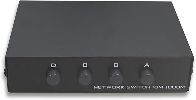 Toptekits 4 Port Way 8P8C RJ45 Network Ethernet Splitter Manual ABCD Sharing - Image 3