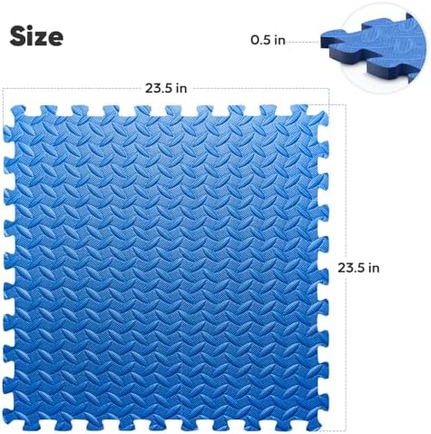 24 Pack 96 sqft Home Gym Mat, Puzzle Exercise Mat, EVA Interlocking Foam Floor - Image 2